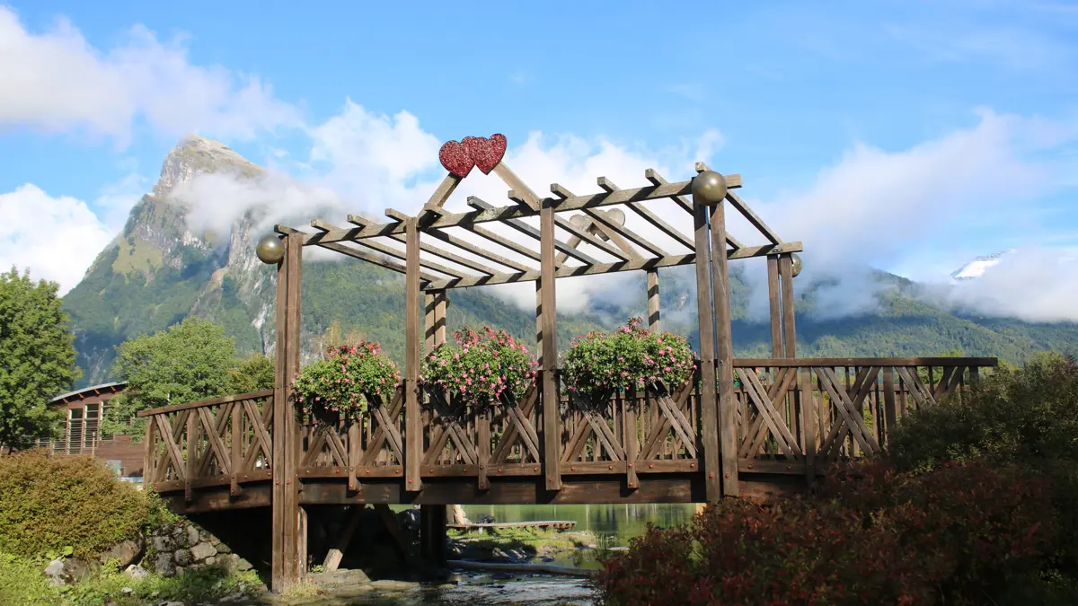 Samoens Bridge Over Lake