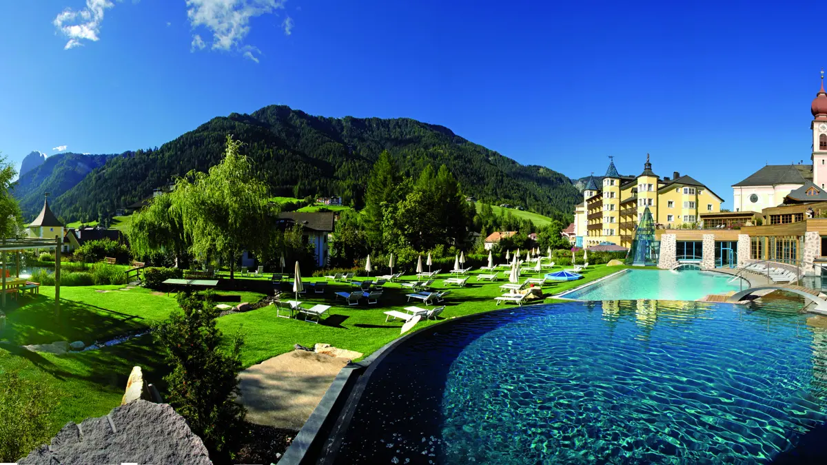 Italy, Dolomites, Ortisei, Adler Spa Resort, Swimming Pools
