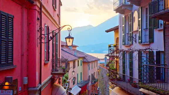 Pastel Coloured Streets in Bellagio