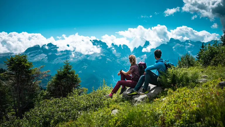 A scenic view of a landscape