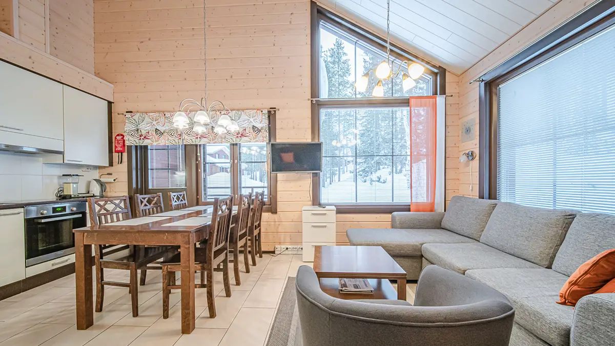 Levi Log Cabins Sointuilevi 5J40 44+13M2 Living Area
