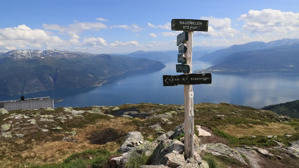 Balestrand Norway Walking Signposts
