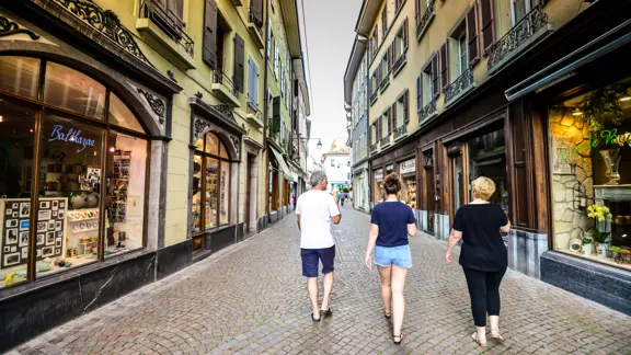 Vevey cobbled streets 