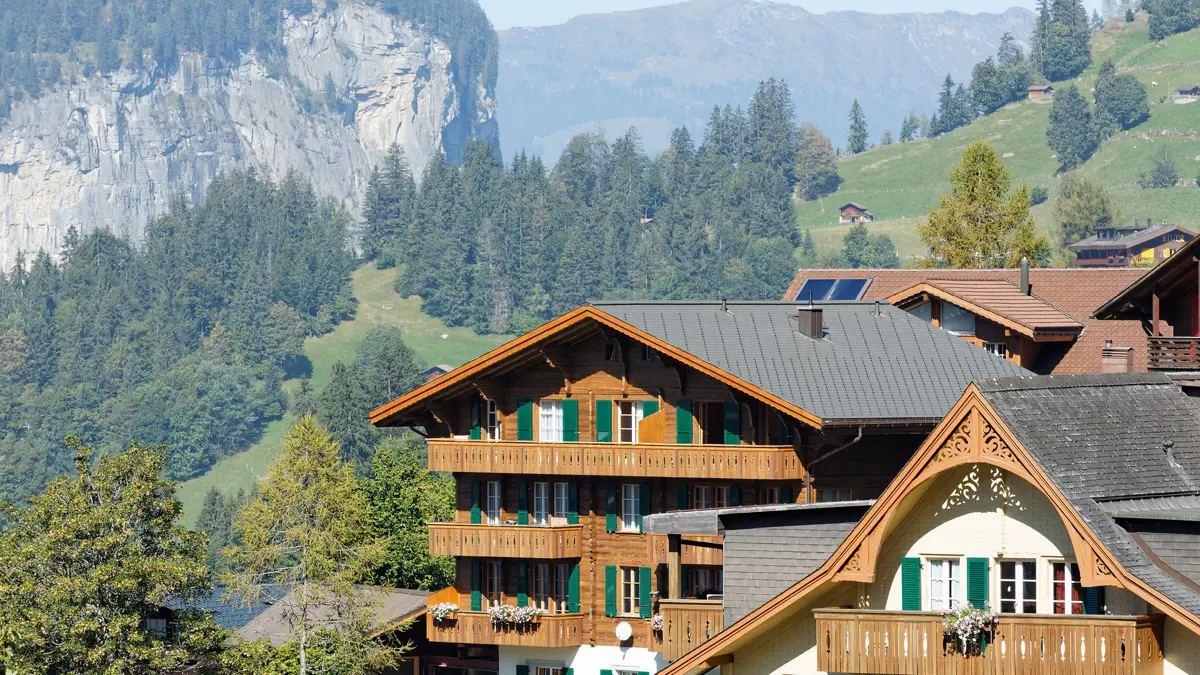 Hotel Alpenrose Wengen Exterior Summer
