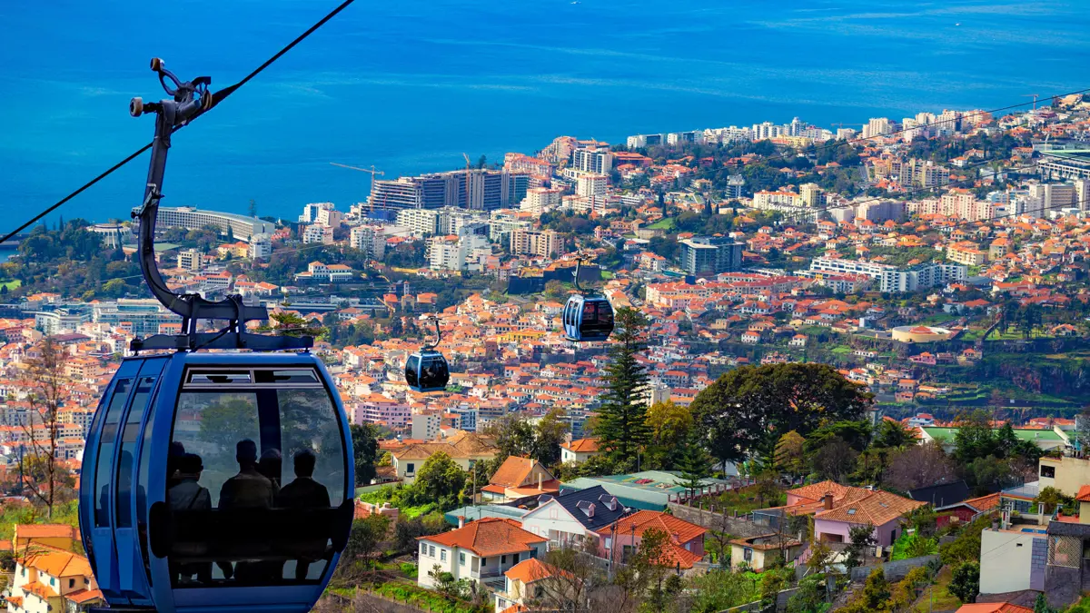 Cable car over Funchal