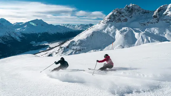 St.Moritz Switzerland Skiers