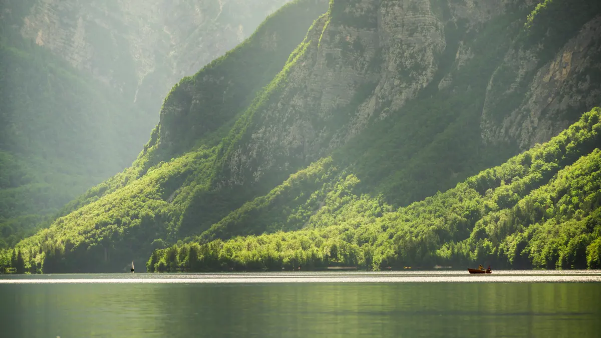 Lake Bohinj calm lake view