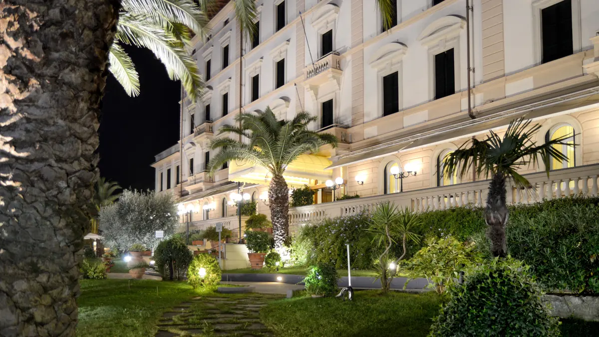 Grand Hotel Vittoria, Montecatini, Gardens at Night