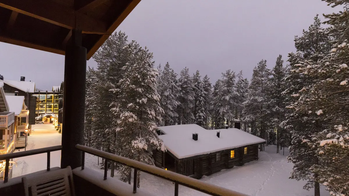 Levi Central Apartments Levi Pikkukarhu Balcony