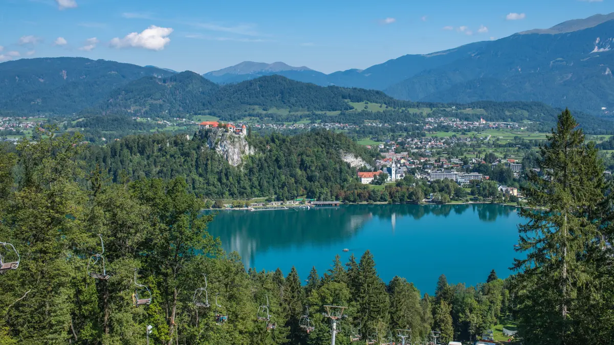 Lake Bled Straza Mountain.