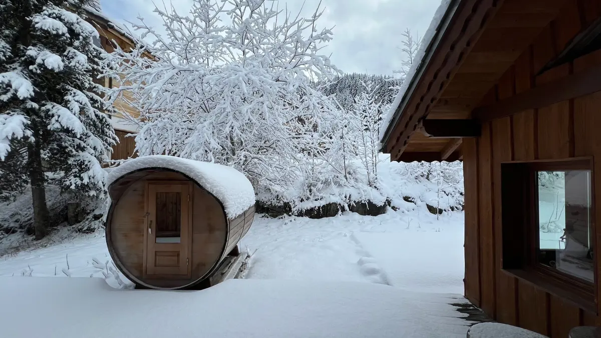 Chalet Jardin Alpin La Tania Sauna Snowy