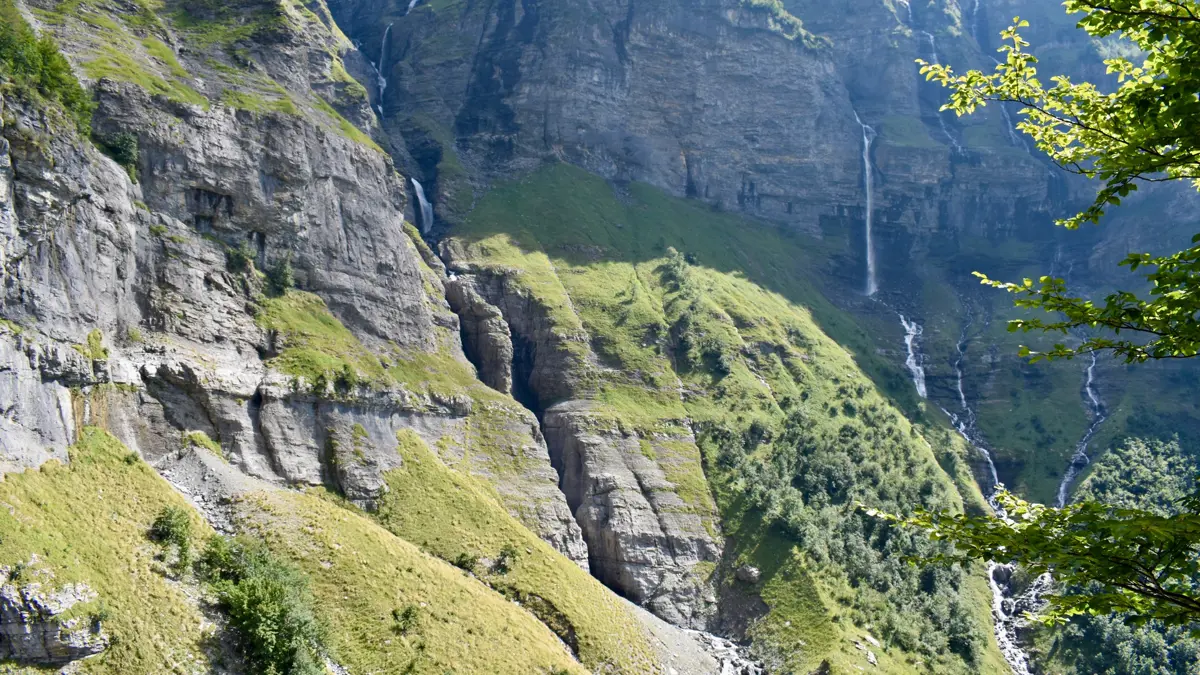 Samoens French Alps Cascading Waterfalls
