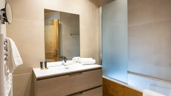 Standard apartment bathroom