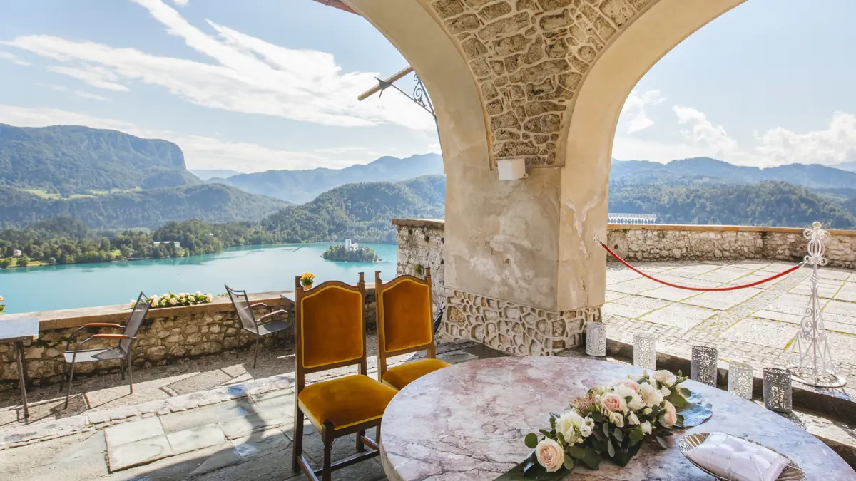 Lake Bled view from Bled castle