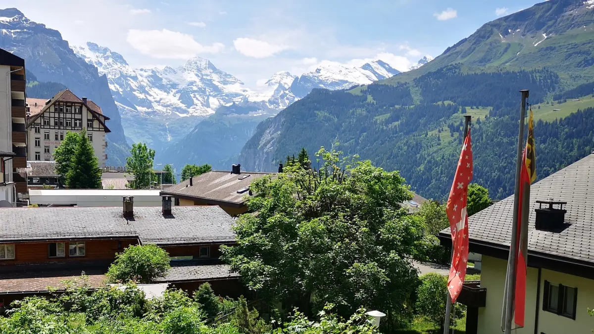 Residence Bernerhof Apartments Wengen Studio Apartment View