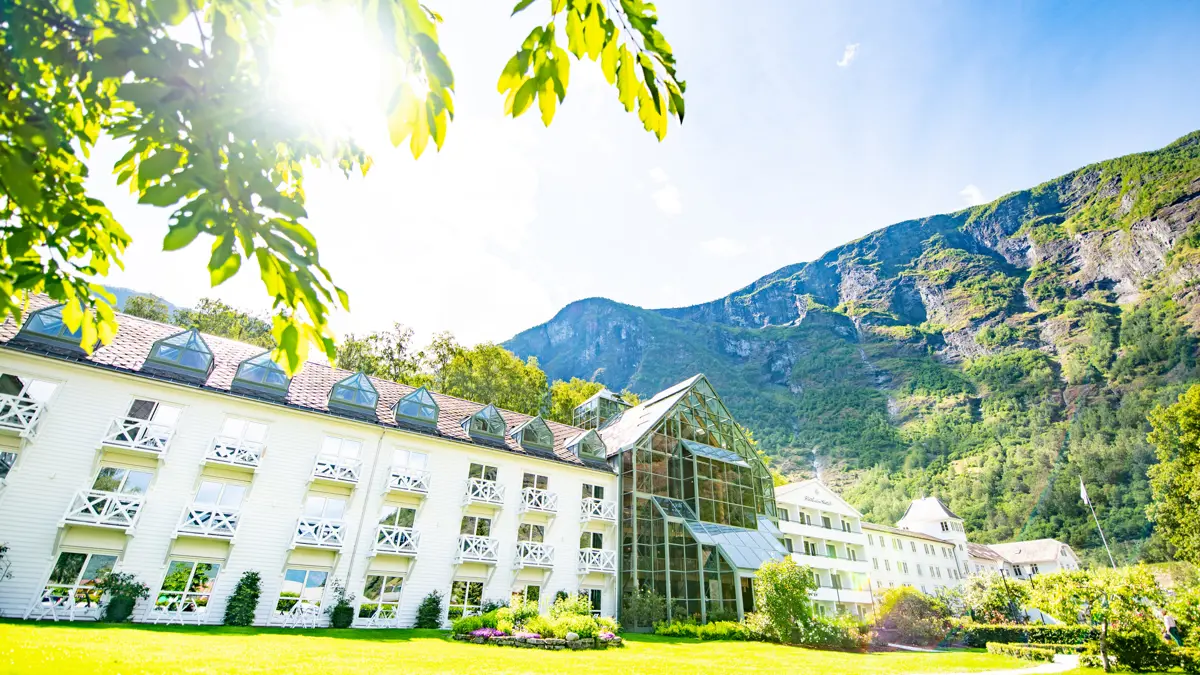 Fretheim Hotel Flam Aurland Exterior of hotel Copyright @Norwaysbest/Sverre Hjørnevik