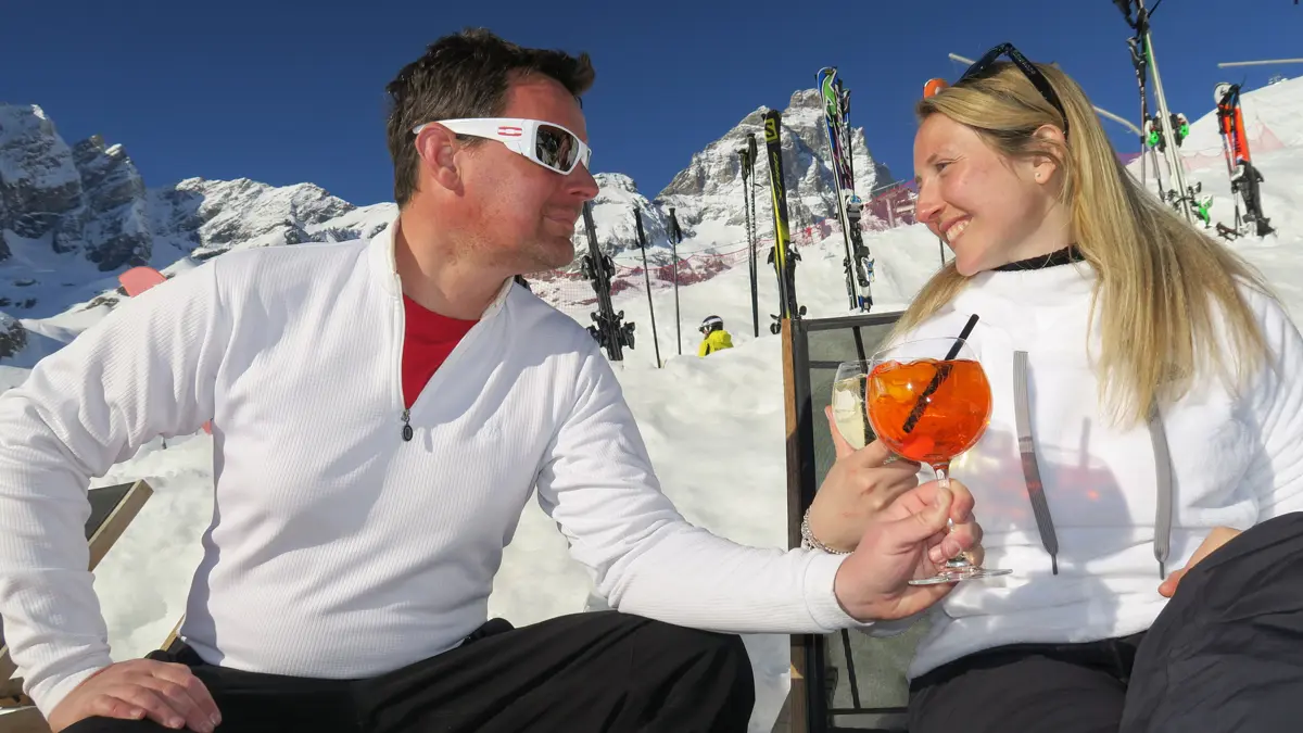 VALLE D'aosta Aperitivo Piste Sci Breuil Cervinia (Foto Enrico Romanzi) 0845