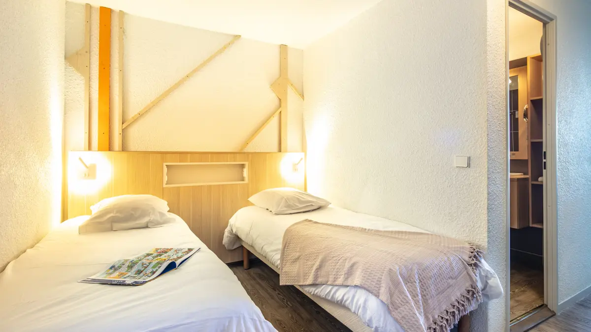 Les Bergers Apartments Alpe D'huez Studio Apartment Sleeping Area