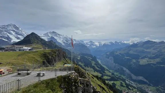 Views from Männlichen mountain above Wengen