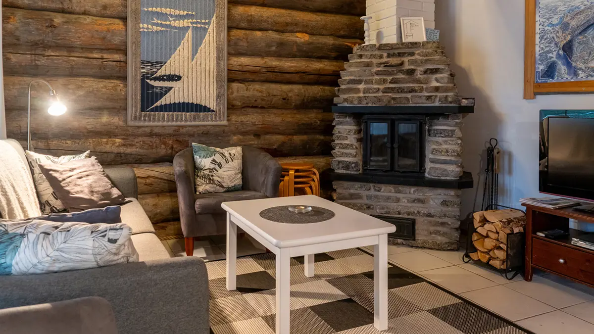 Levi Log Cabins Levi Lomailevi C10 Cabin Lounge And Fireplace