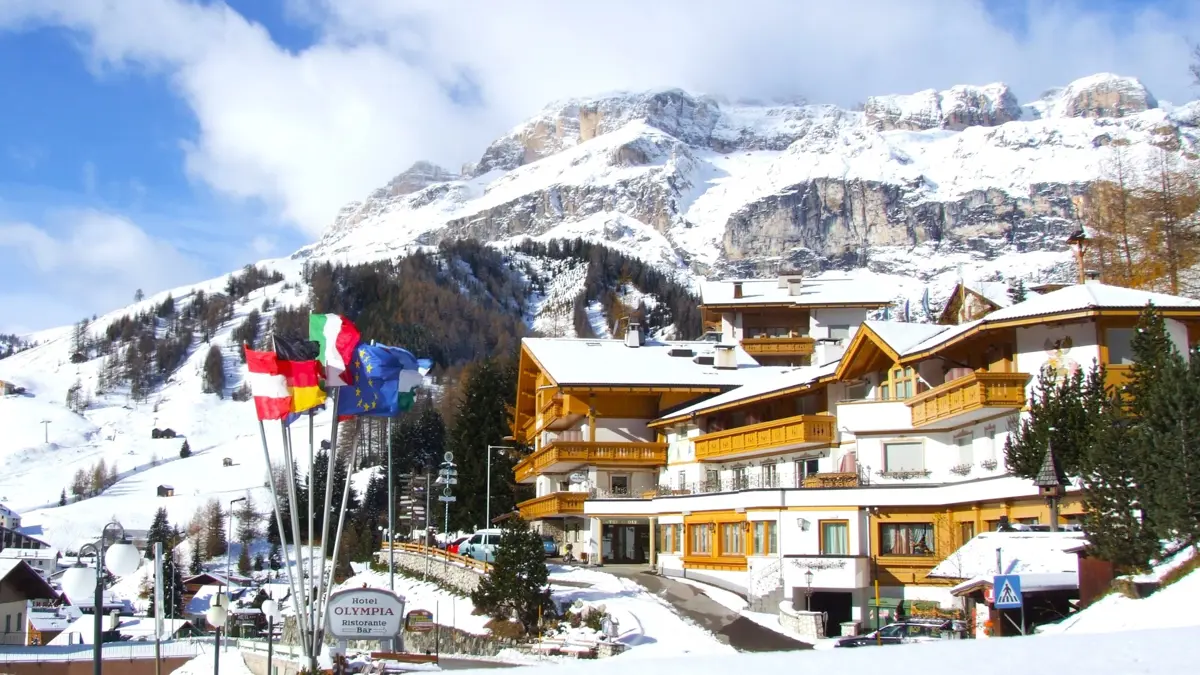 Hotel Olympia Arabba Dolomites Exterior Winter