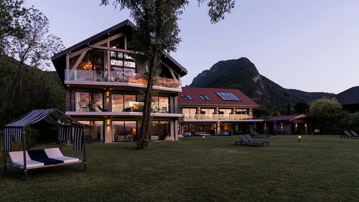 Villa Caroline Lake Annecy Property At Night