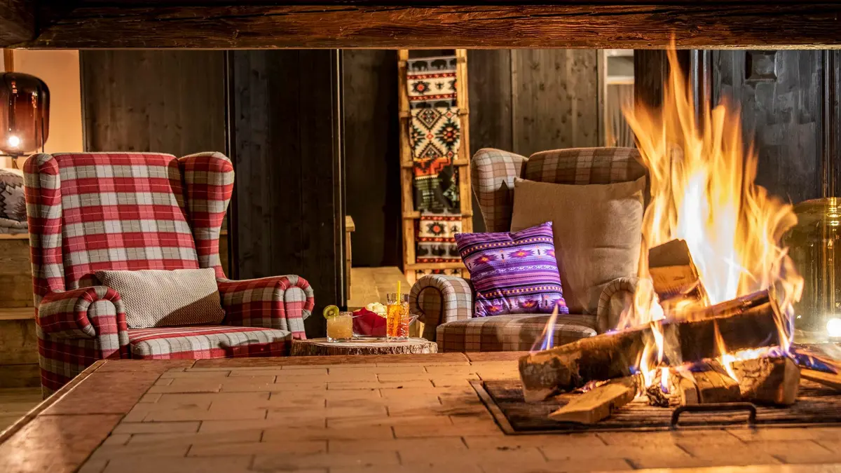 Inghams Italy Dolomites Arabba Hotel Grifone Fireplace