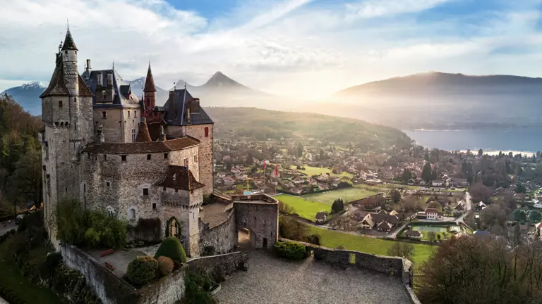 A scenic view of a landscape