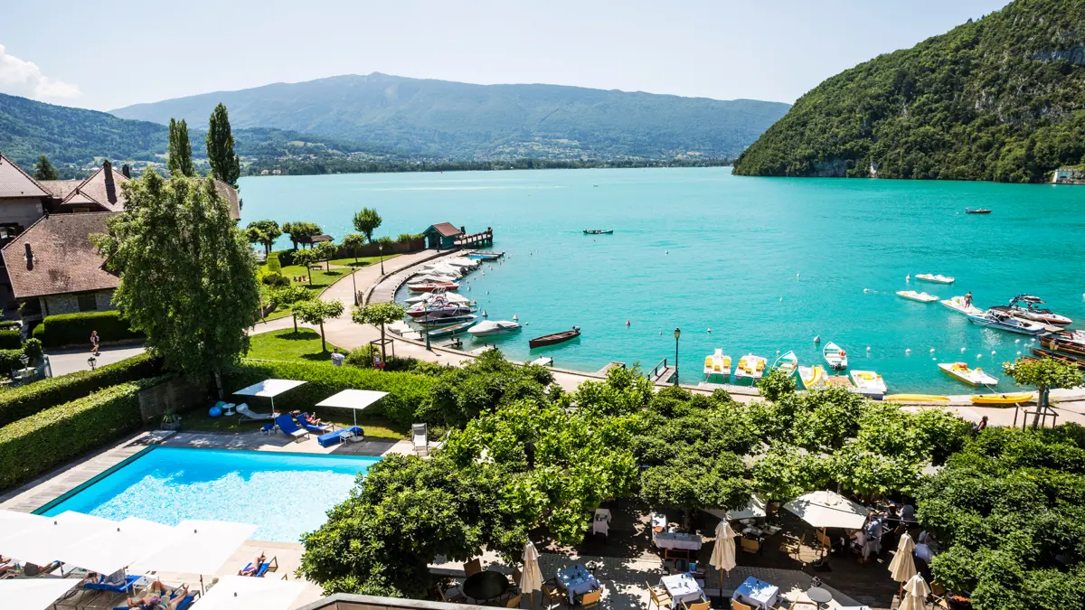 Hotel Le Cottage Lake Annecy Outdoor Pool Lake